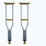 Crutches adjustable lightweight aluminum design (pair)