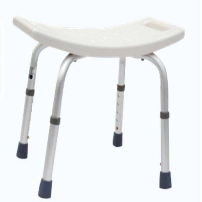 Shower bench adjustable without backrest