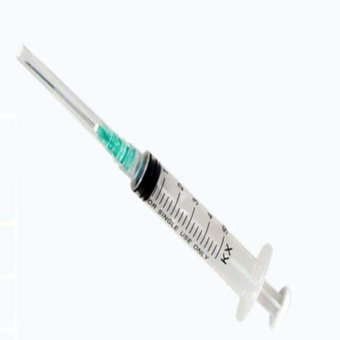 Syringe with Needle 5ml- Luer Lock, 3-part, 5ml